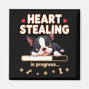 Herz Boston Terrier Hund Lustiges Geschenk Bostie  Magnet