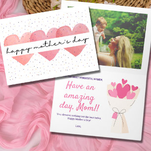 Herz Bouquet Frohe Muttertagskarte Karte