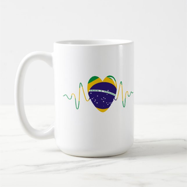 Herz Brasiliens Kaffeetasse (Links)