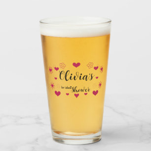 Herz-Brautparty Glas