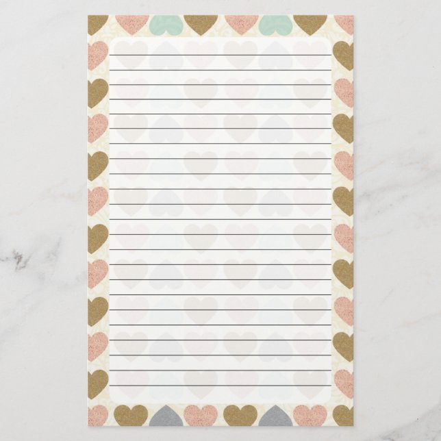 Herz Briefpapier (Vorderseite)