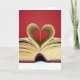 Herz-Buch-Valentinstag-Karte Feiertagskarte (Vorderseite)