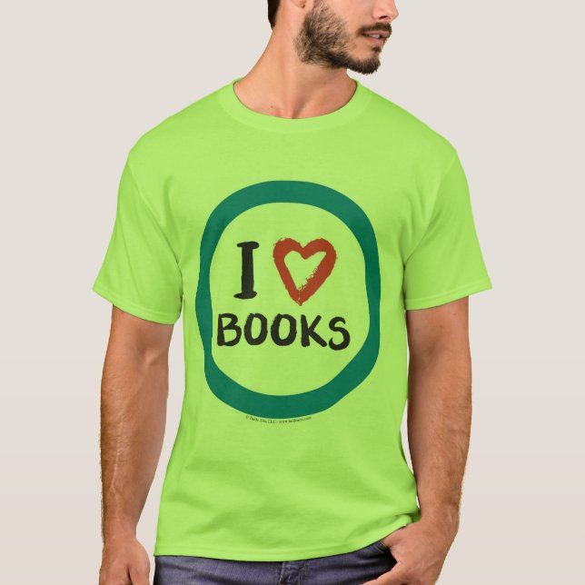 (Herz-) Bücher I T-Shirt (Vorderseite)