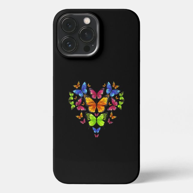 Herz Butterfly iPhone 13 Pro Max Hülle (Rückseite)