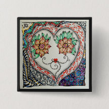 Herz-Button (2-Zoll-Quadrat)