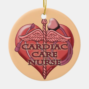 Herz Caduceus Herzpflegerkrankheit Keramik Ornament