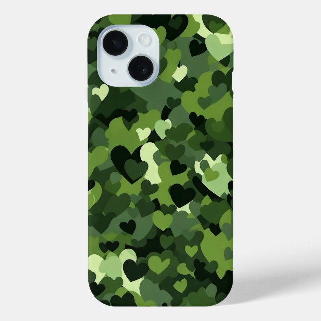 Herz Camouflage Case-Mate iPhone Hülle (Rückseite)