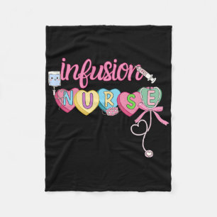 Herz Candy Bow Infusionskrankenschwester Valentine Fleecedecke