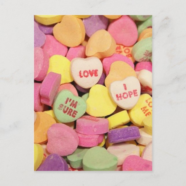 Herz Candy Postkarte (Vorderseite)