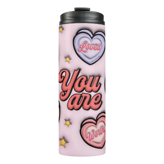 Herz Candy Thermosbecher (Vorderseite)