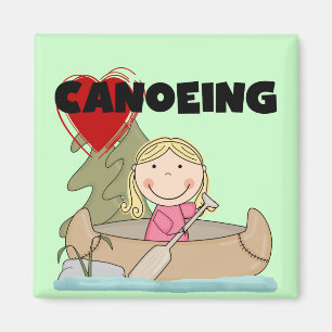 Herz-Canoeing T-Shirts und Geschenke Magnet