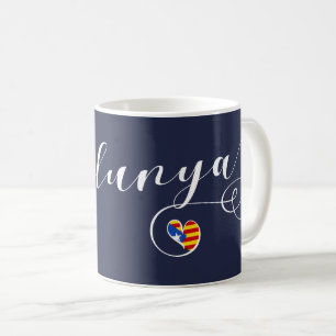 Herz Catalunya Tasse, Katalonien Estelada Kaffeetasse