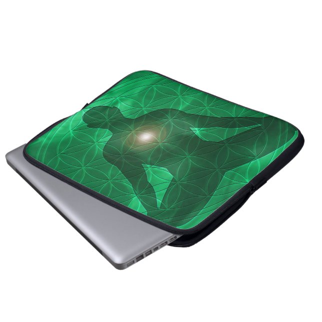 Herz Chakra Anahata Laptopschutzhülle (Vorne Knopf)