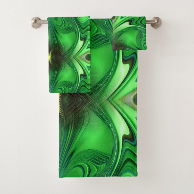 Herz Chakra Energy Wiederholung Muster Badhandtuch Set (Insitu)