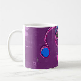 Herz-Chakra (lila Version) abstraktes Kaffeetasse