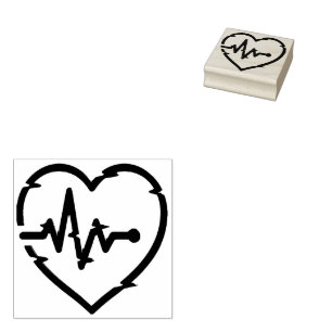 Herz Check Holz Kunst Stempel