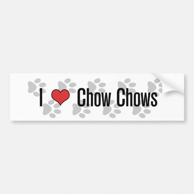 (Herz) Chow-Chowe I Autoaufkleber (Vorne)