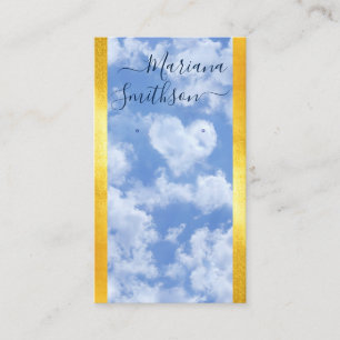 Herz Cloud Romantic Blue Sky Earring Display Card Visitenkarte