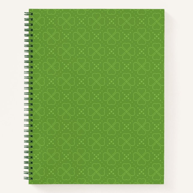 Herz Clover Pattern Notizbuch (Vorderseite)