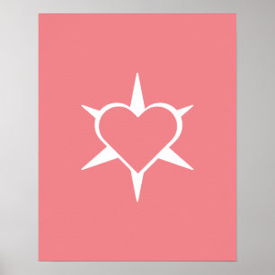 Herz Coeur Cuore Star Sternchen Sternchen Stern Poster