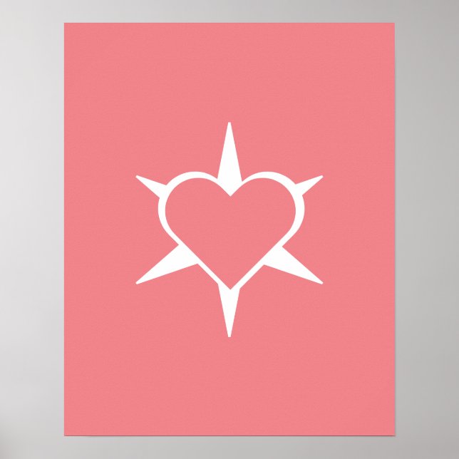 Herz Coeur Cuore Star Sternchen Sternchen Stern Poster (Vorne)