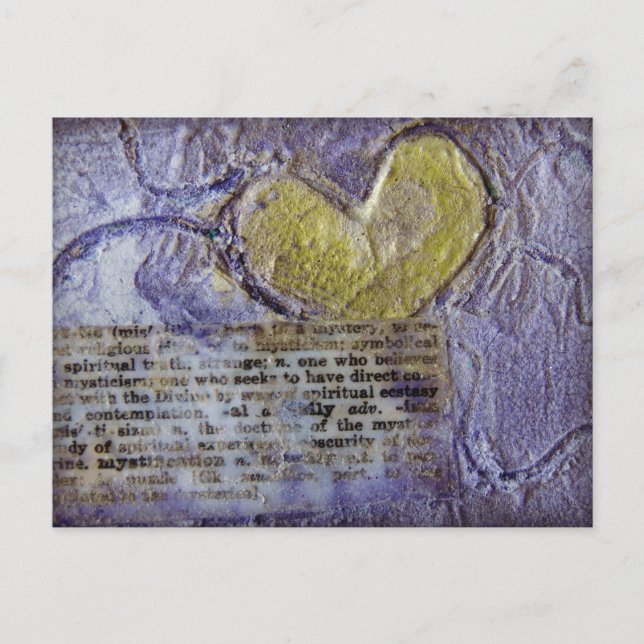 Herz Collage Postkarte (Vorderseite)