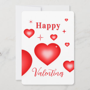Herz-Coupon Valentinskarte mit Blasen Einladung