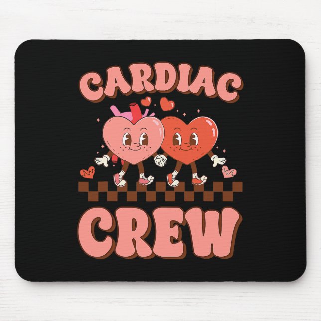 Herz Crew Herz Krankenschwester Echo Tech Valentin Mousepad (Vorne)