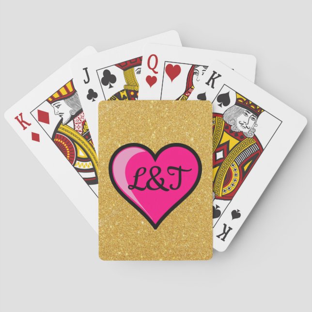 Herz Dame Spielkarten (Rückseite)