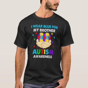 Herz, das ich für meinen Bruder Blau trage Autismu T-Shirt