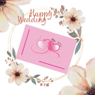 Herz, das schlägt, zwei schicke rosa Herz Hochzeit Seidenpapier