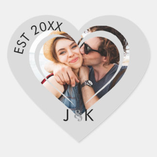 Herz Dating-Paar Freundin Freund Foto  Herz-Aufkleber