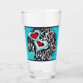 Herz-Datums-Liebe trinkt das Schicksal des Glas