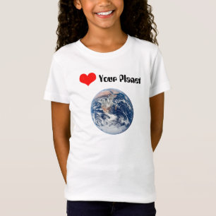 Herz deinen Planeten! Alien Peace Sign T-Shirt