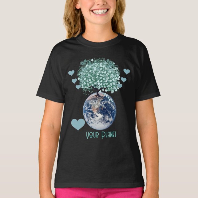 Herz deinen Planeten! Ultra Niedlich T-Shirt (Vorderseite)