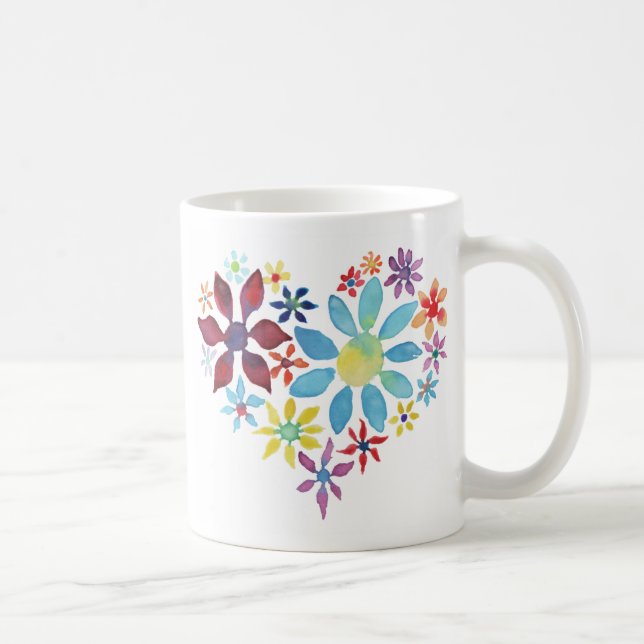 Herz der Blume Kaffeetasse (Rechts)