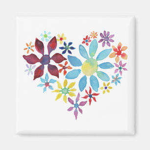 Herz der Blume Magnet