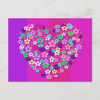 Herz der Blume Save the Date Ankündigungspostkarte