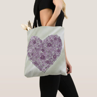 Herz der Blumen-Tasche Tasche