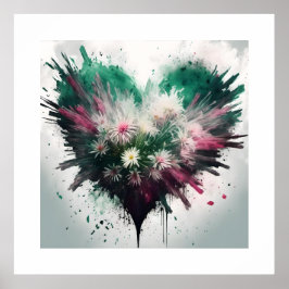 Herz der Blüten Poster