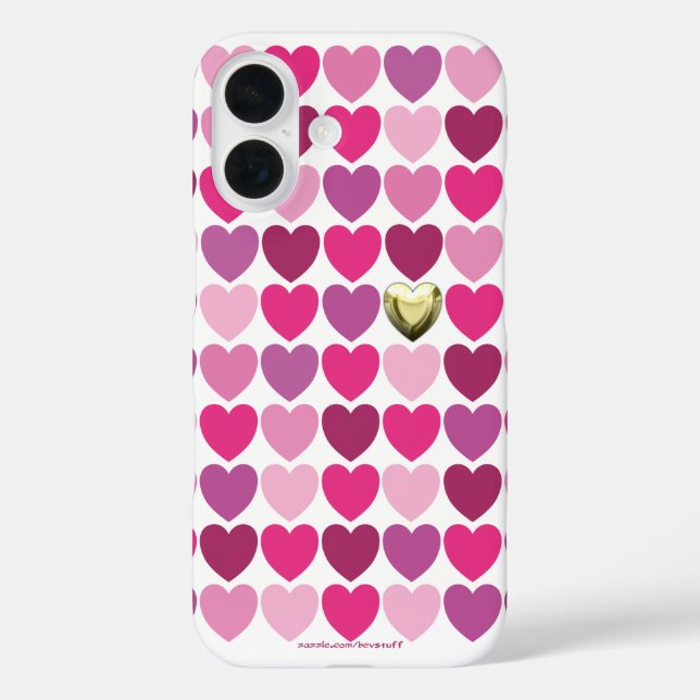 Herz der Fälle von Gold Casemate iPhone 16 Hülle (Rückseite)