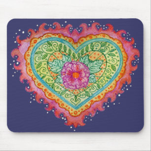 Herz der Flammen Mousepad