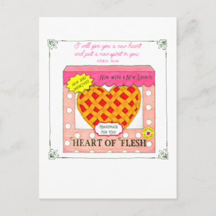 Herz der Fleischbäckerei Valentinstag Postkarte