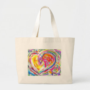 Herz der Freude-Tasche Jumbo Stoffbeutel