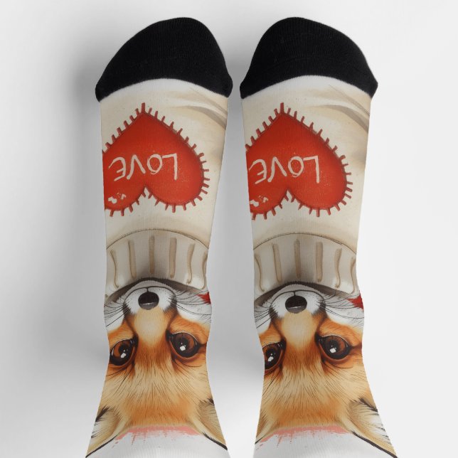 Herz der Füchsin Socken (Oben)