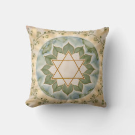 Herz der Gaia - Anahata Lotus Wurfkissen Kissen