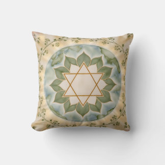 Herz der Gaia - Anahata Lotus Wurfkissen Kissen