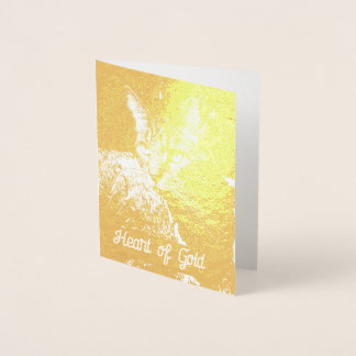 Herz der Gold Foil Kitty Card Folienkarte