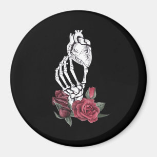 Herz der Handklassik des Skeletts Magnet