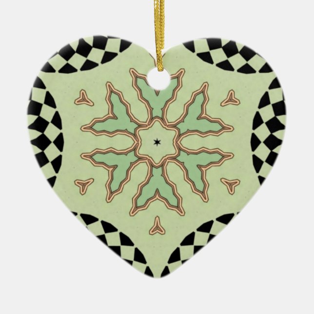 HERZ DER KONTROLLE KERAMIK ORNAMENT (Vorne)